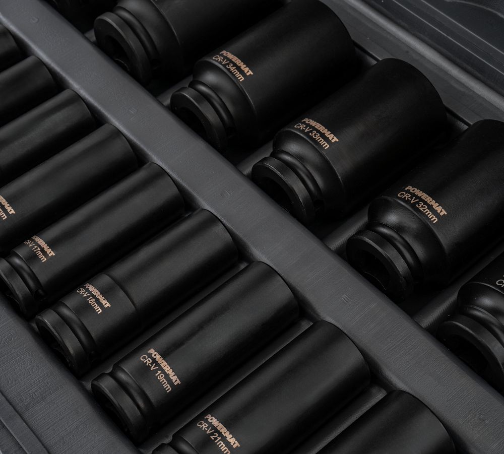 Set chei tubulare de impact HEX PM-ZNU-1038T, 10-38 mm, 1/2", 20 bucati, Powermat PM1382