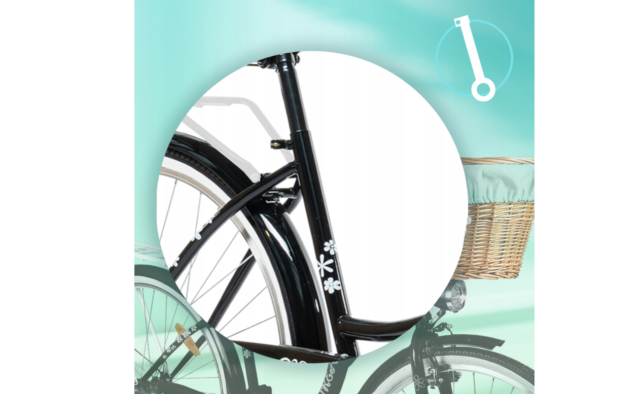 Bicicleta de oras cu cadru de otel 18", diametru roti 28", negru, capacitate maxima 120 kg, MalTrack 110966