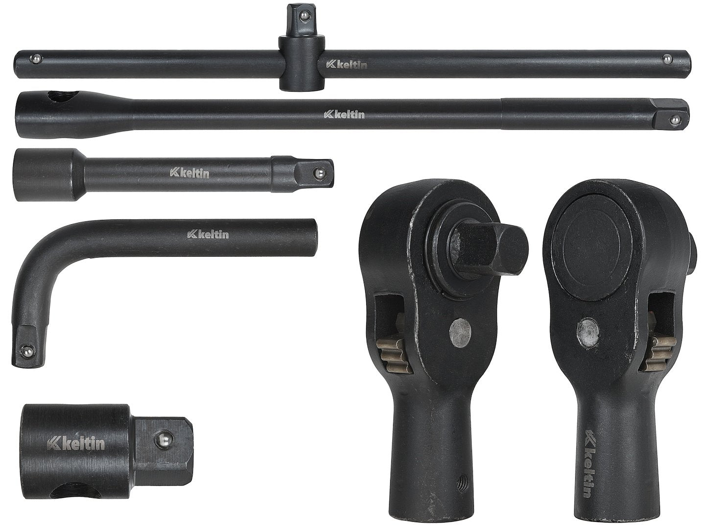 Set chei tubulare de impact, 3 / 4", 1", 6 varfuri, 17-65 mm, 26 piese, Keltin K00095
