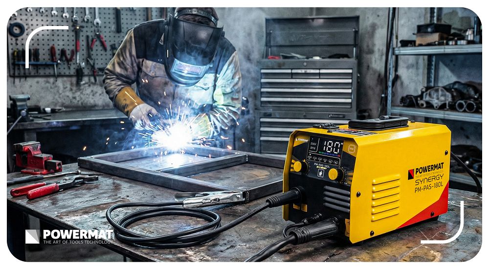 Aparat de sudura tip invertor MIG / MAG PM-PAS-180L, 180 A, Powermat PM1545