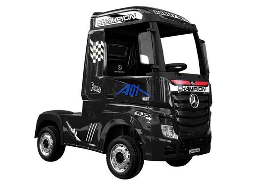 Masinuta electrica camion Mercedes Benz Actros, negru, Lean 5235