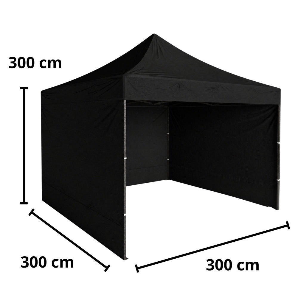 Pavilion de gradina, negru, 3 x 3 m, Lean 29332