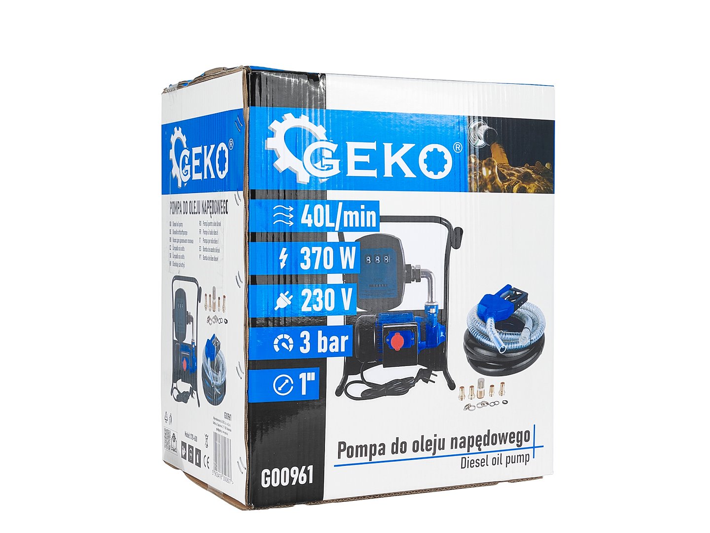 Pompa transfer combustibil diesel CPN, 40 l / min, 370 W, Geko G00961