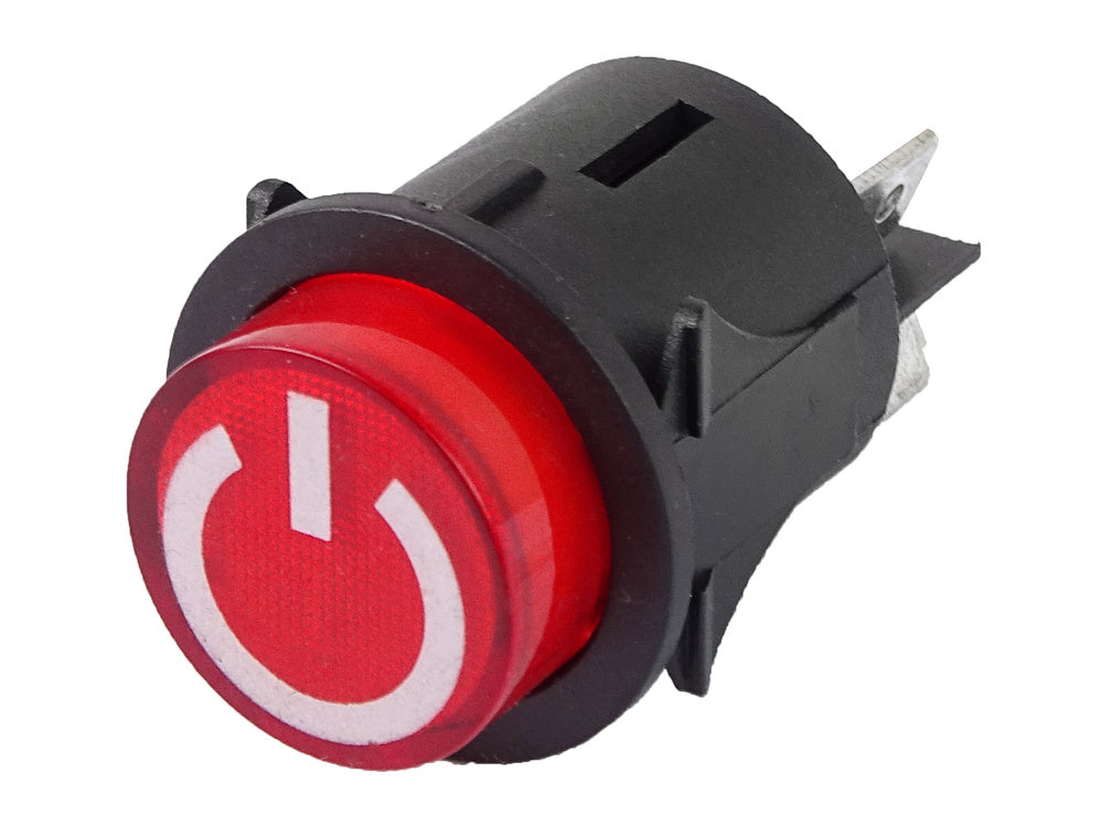 Buton comutator pornire / oprire masina 4 pini, negru / rosu, Lean 13561