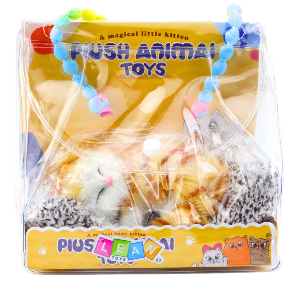 Figurina decorativa Pisica somnoroasa cu sunete, 18 x 15 cm, Lean 27894