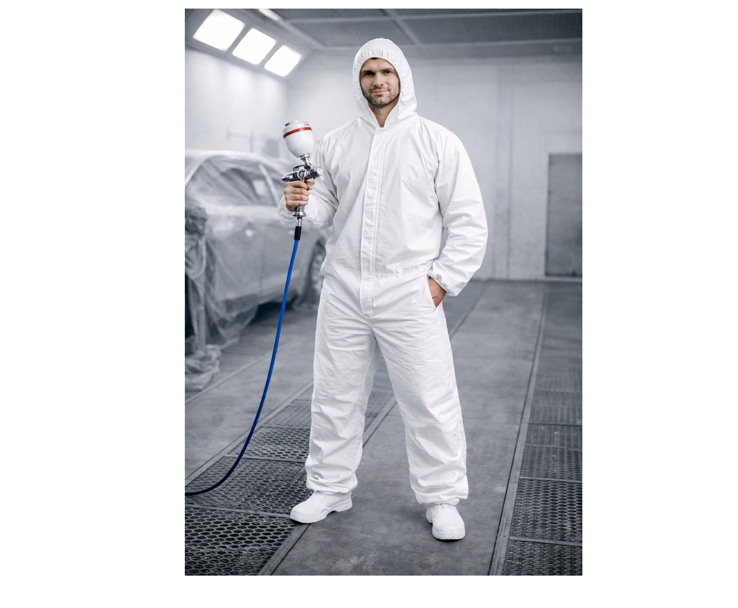 Combinezon de protectie pentru vopsit, 55g/m2 tip 5/6, marimea XXL, Geko G90047-XXL