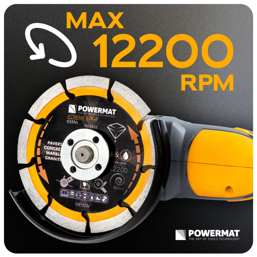 Disc diamantat segmentat PM-TDCS-1253T, 125 mm, Powermat PM1495