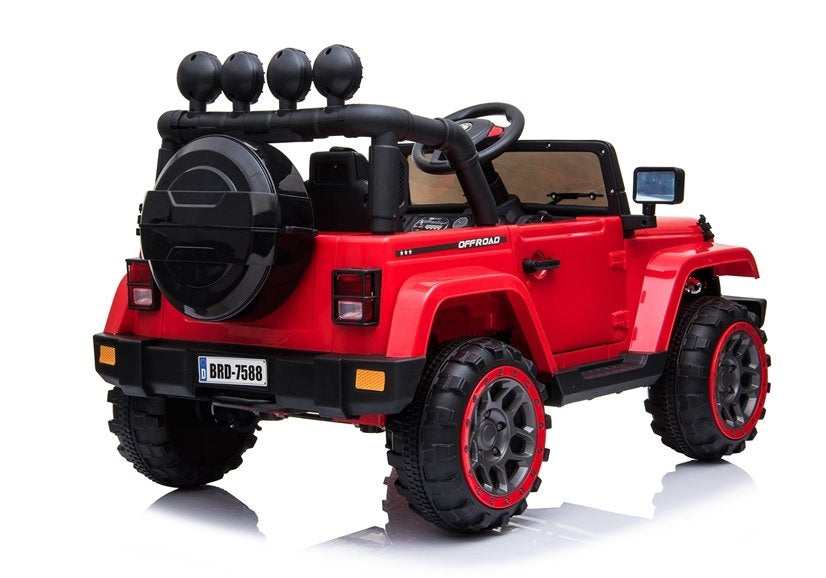 Masinuta electrica Jeep 4 x 4 cu telecomanda, scaun din piele ecologica, Lean 7408