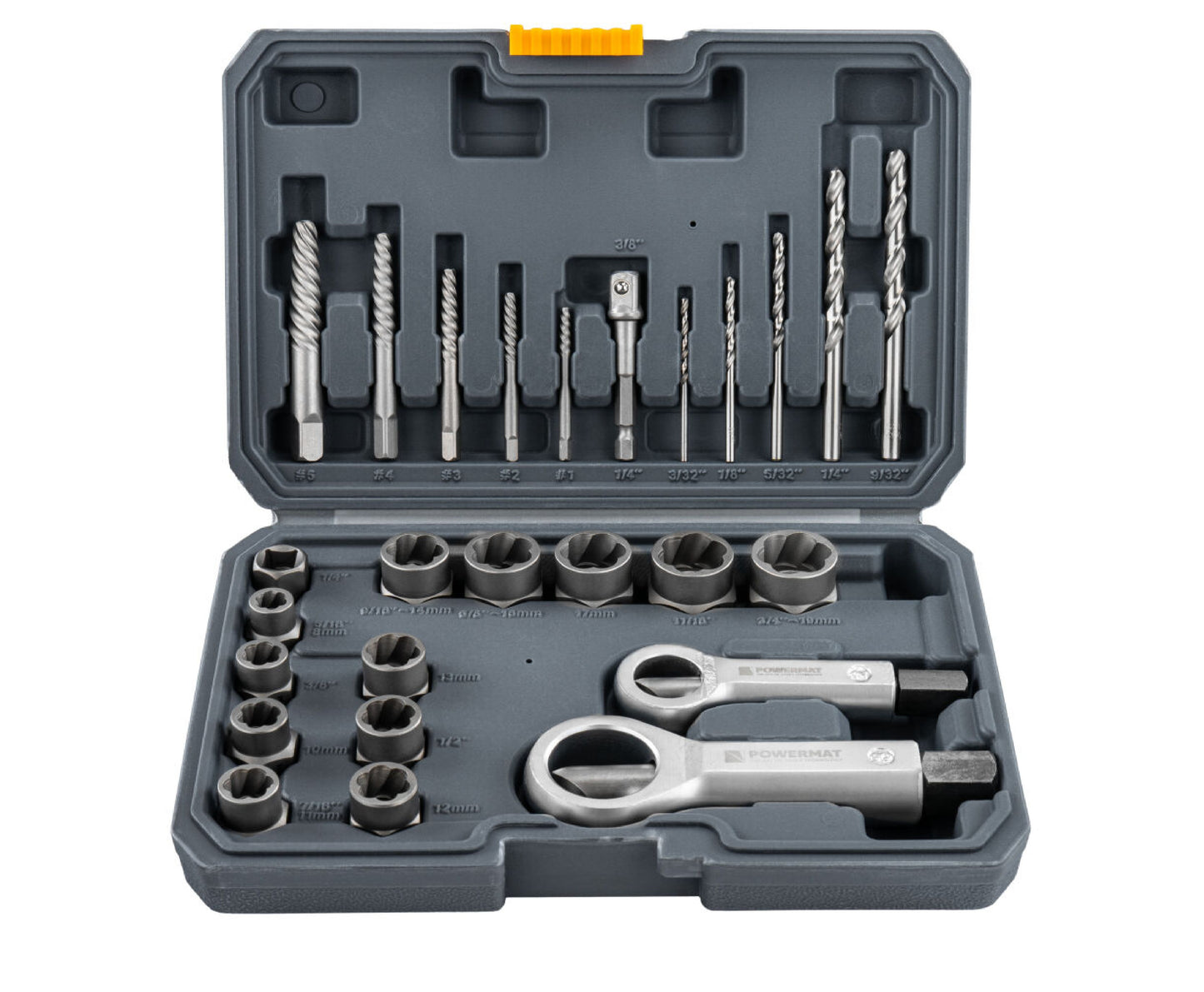 Kit extractoare pentru indepartarea suruburilor PM-ZPWN-26T, 26 bucati, Powermat PM1617