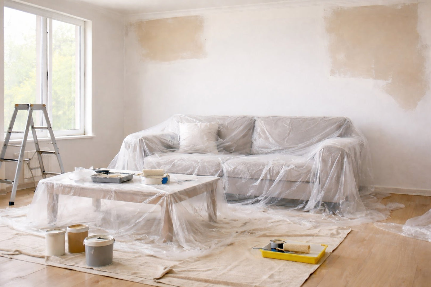 Folie de protectie standard pentru vopsit, 4 x 5 m, Geko G66387