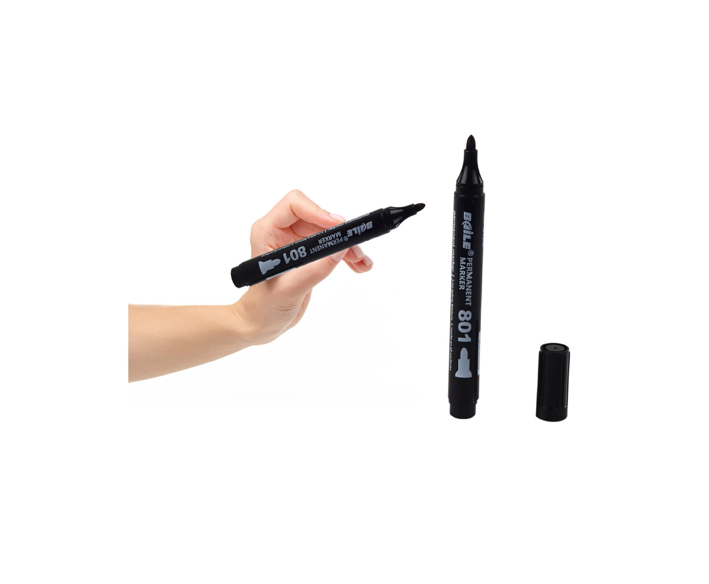 Marker permanent negru, 2.5 - 4.5 mm, Lean 21509