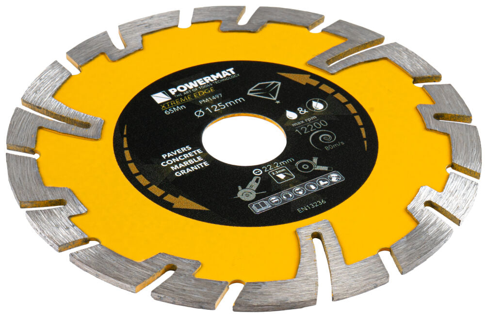 Disc diamantat segmentat PM-TDCS-1254T, 125 mm, Powermat PM1497