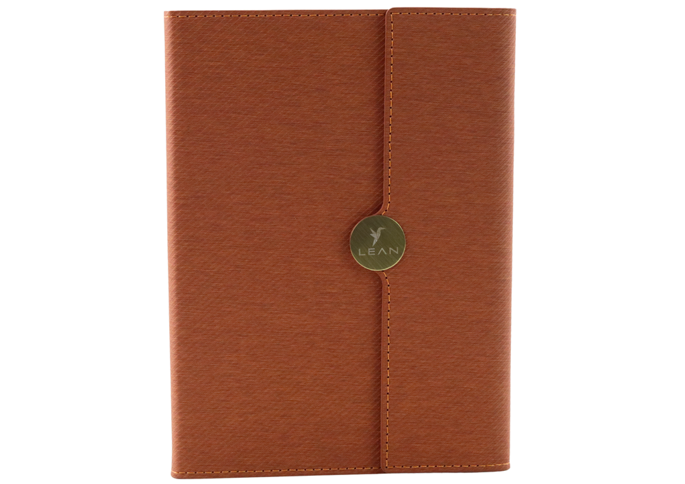 Notepad A5 cu inchidere magnetica, 95 pagini, Lean 20683