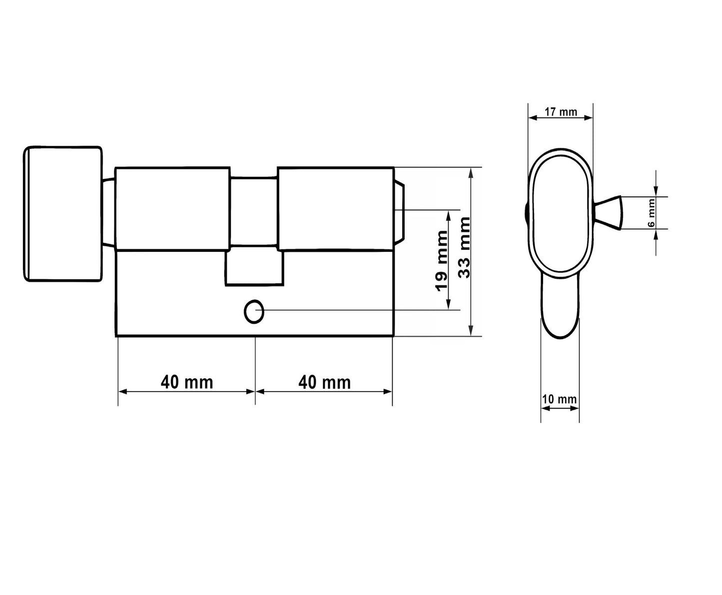 Butuc aluminiu, 40 / 40 g, Keltin K02717