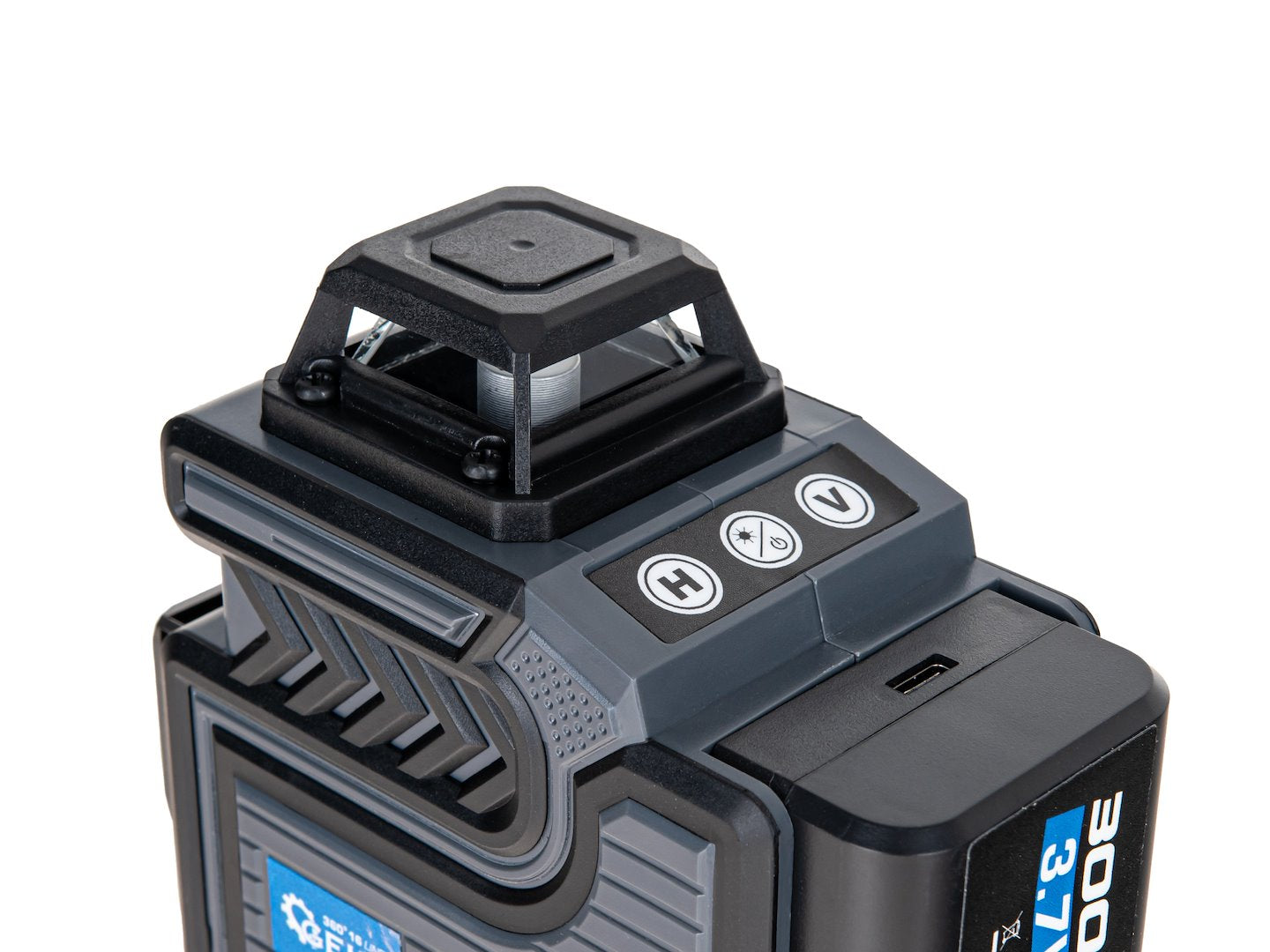 Laser cu linii incrucisate 360° 4D, fascicul verde, 16 linii, cu stativ, 2 acumulatori si set complet de accesorii, Geko G03321