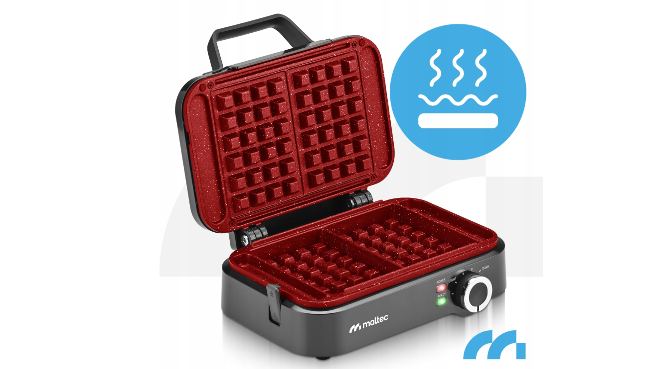 Aparat pentru gofre cu temperatura reglabila, 2000 W, MalTec 114778