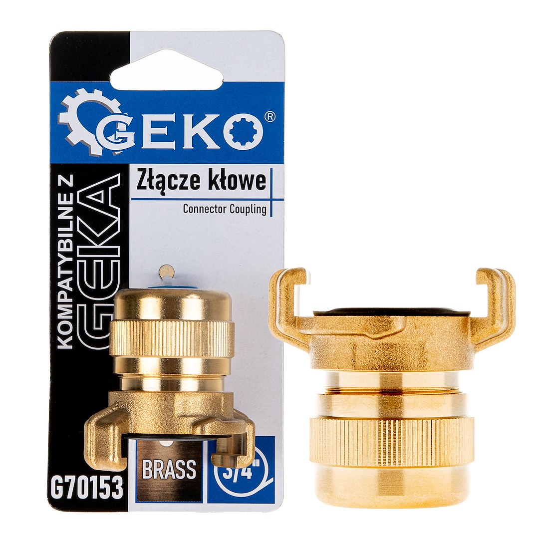 Cuplaj din alama cu gheara pentru furtun, prindere 3 / 4", Geko G70153