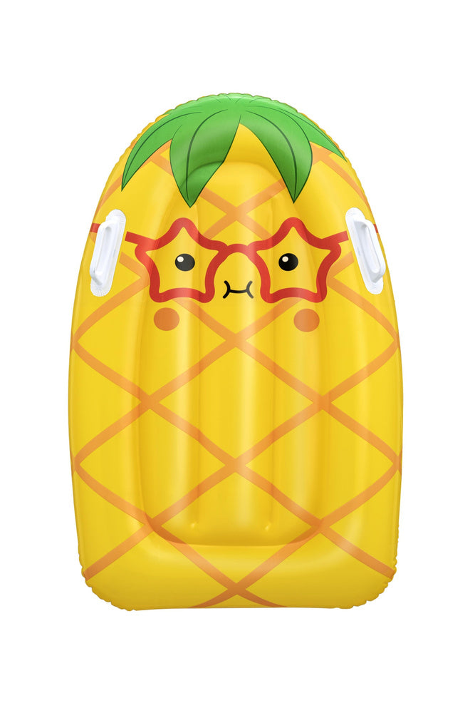 Saltea gonflabila ananas pentru copii, 84 x 56 cm, galben, Lean 21251