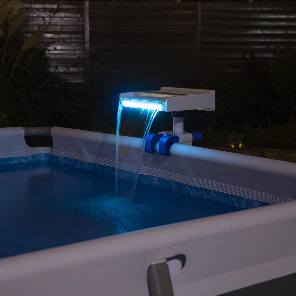 Sistem cascada cu LED pentru piscina, 8 moduri de iluminare cu 7 culori pentru sisteme de filtrare cu o putere de 2006-11355 l/h, Bestway 29405