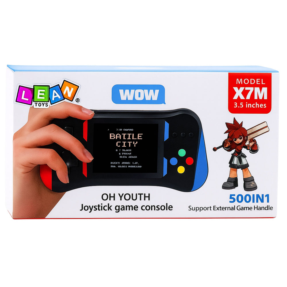 Consola portabila X7M, 500 jocuri, ecran 3.5 inch, Lean 28725