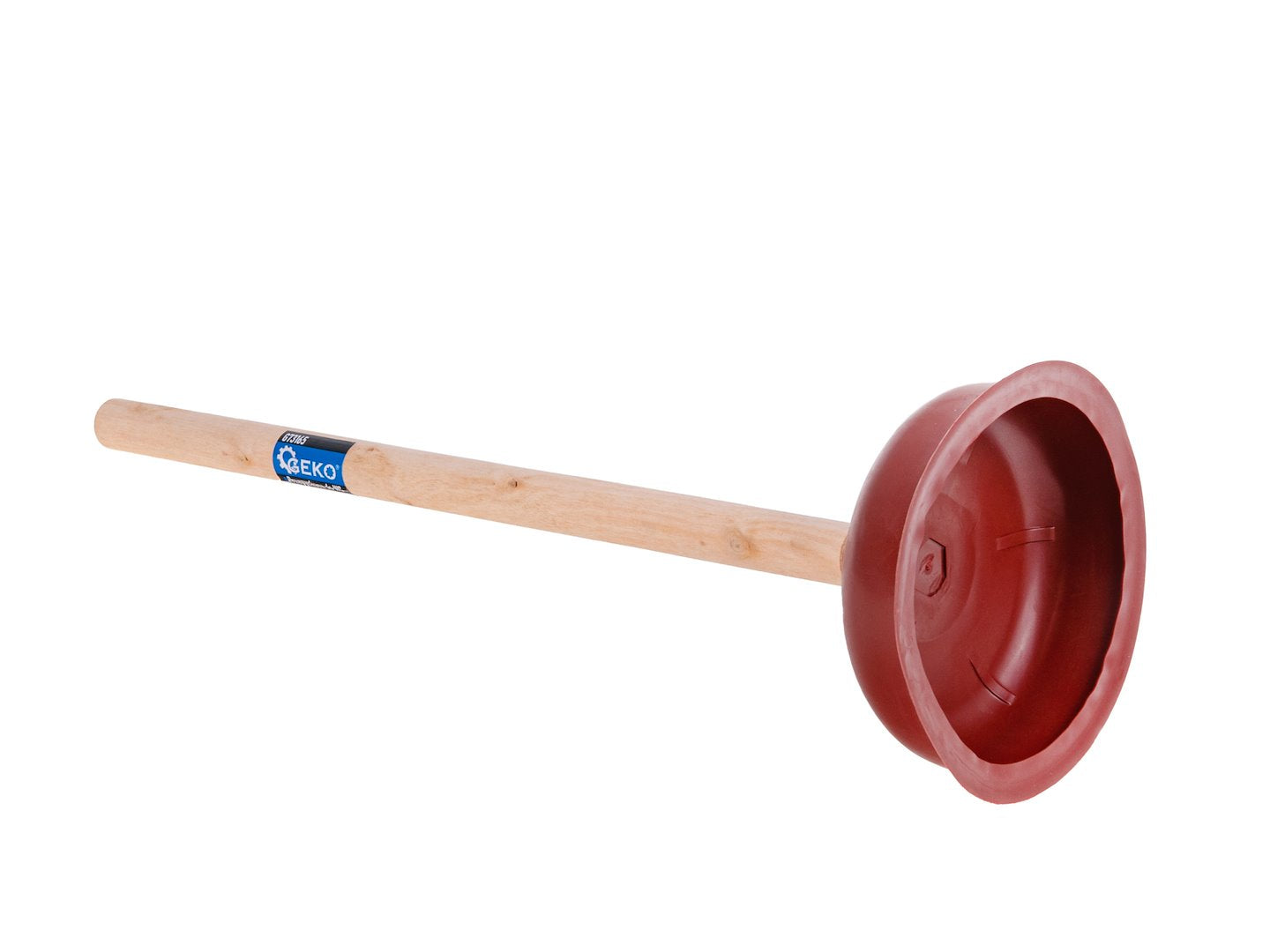 Pompa pentru desfundat cu maner de lemn, ventuza de cauciuc, 46 x 14 cm, Geko G73165