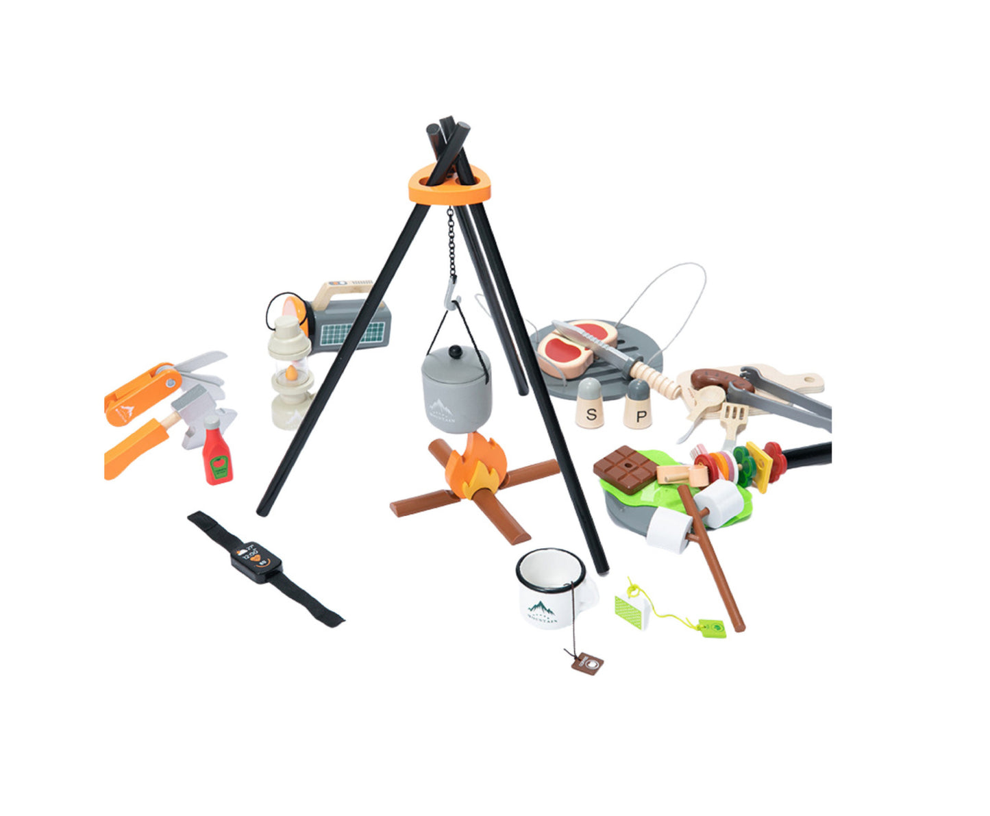 Set de joaca camping copii, 45 piese, 41 x 15.5 x 8.5 cm, Lean 22033