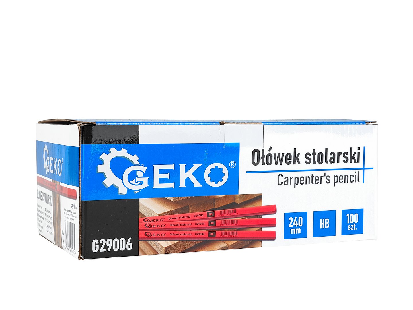 Set creioane de tamplarie HB, 240 mm, 100 bucati, Geko G29006