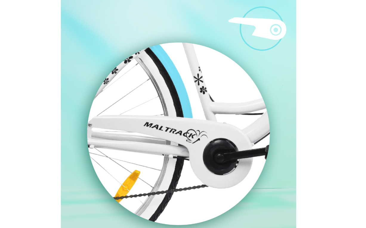 Bicicleta de oras dama  26x1,75, albastru mare, 17 kg, capacitate maxima 120 kg, MalTrack  111661