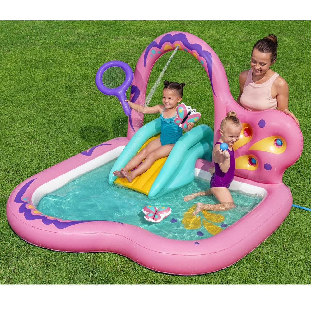 Spatiu de joaca gonflabil Butterfly Wonder, 180 x 180 x 117 cm, roz, Lean 32031
