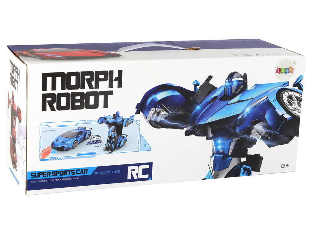 Masina robot 2 in 1 cu control prin gesturi, 47.5x19.5x12cm, albastru, Lean 17141