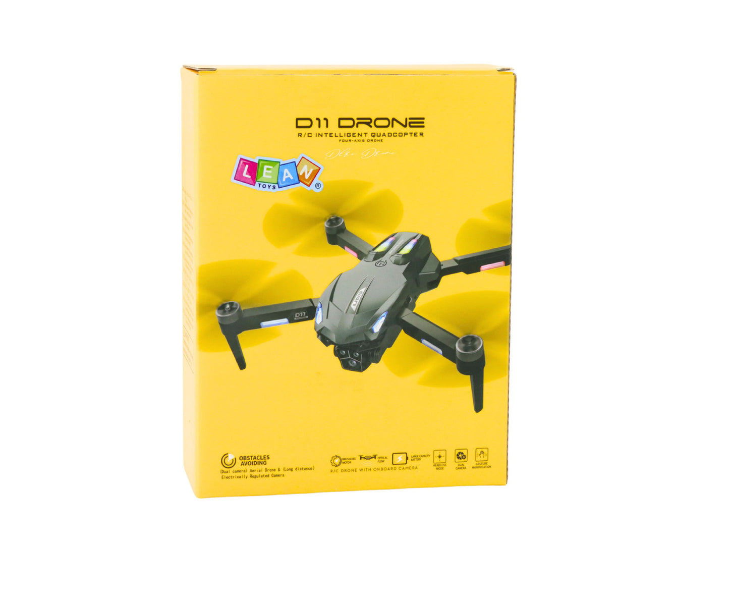 Drona de jucarie cu telecomanda, galben, Lean 23089