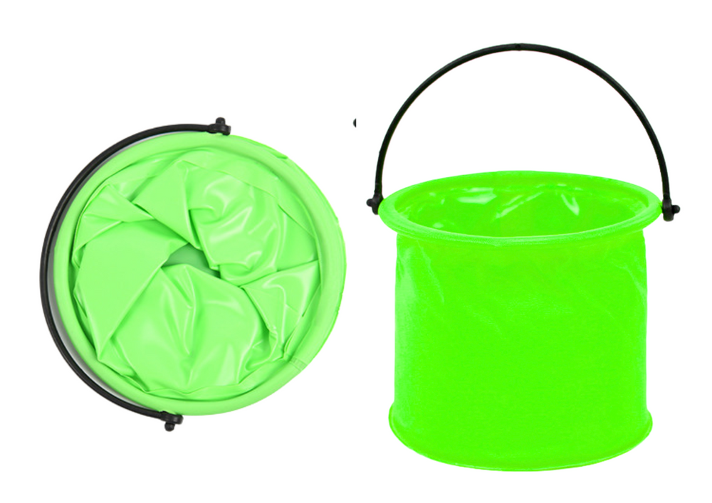 Galeata pliabila multifunctionala 14 x 14 x 12.5 cm, compartiment interior, verde, Lean 20208