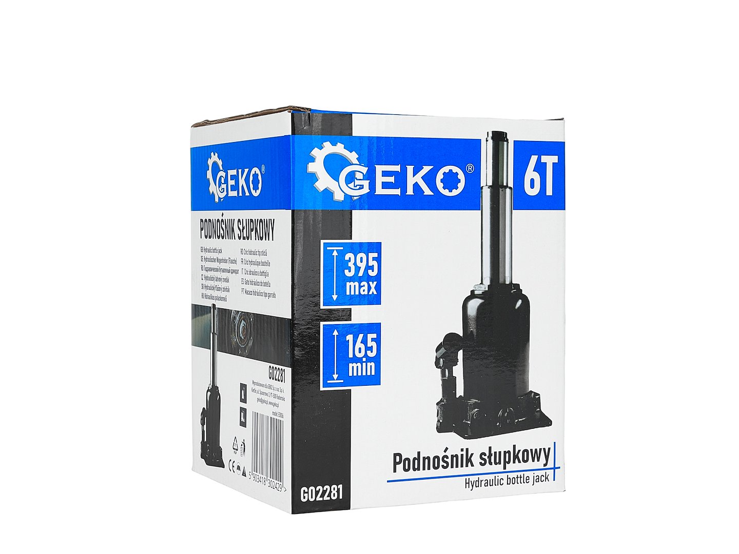 Cric hidraulic cu profil jos, 6 T, Geko G02281