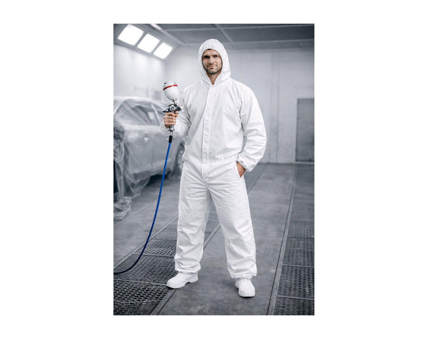 Combinezon de protectie pentru vopsit, 55g/m2 tip 5/6, marimea XL, Geko G90047-XL