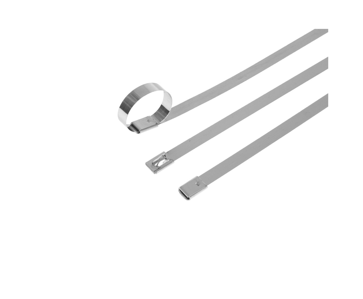 Set cleme din inox, 7,9x400mm, 100 bucati, Geko G17262