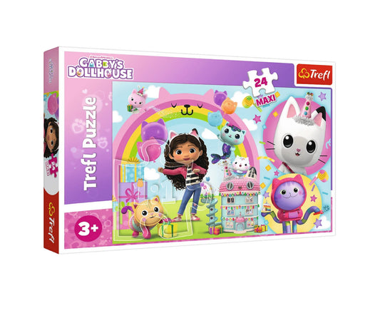 Puzzle Maxi Trefl Gabby's Dollhouse, 24 piese, Lean 24643