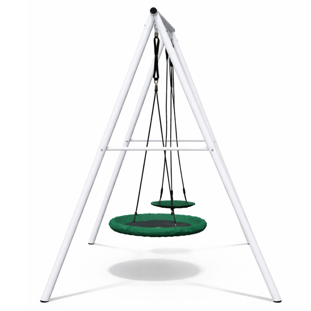 Balansoar de gradina cu leagan 2 in 1, 210 x 170 cm, alb, Lean 29180