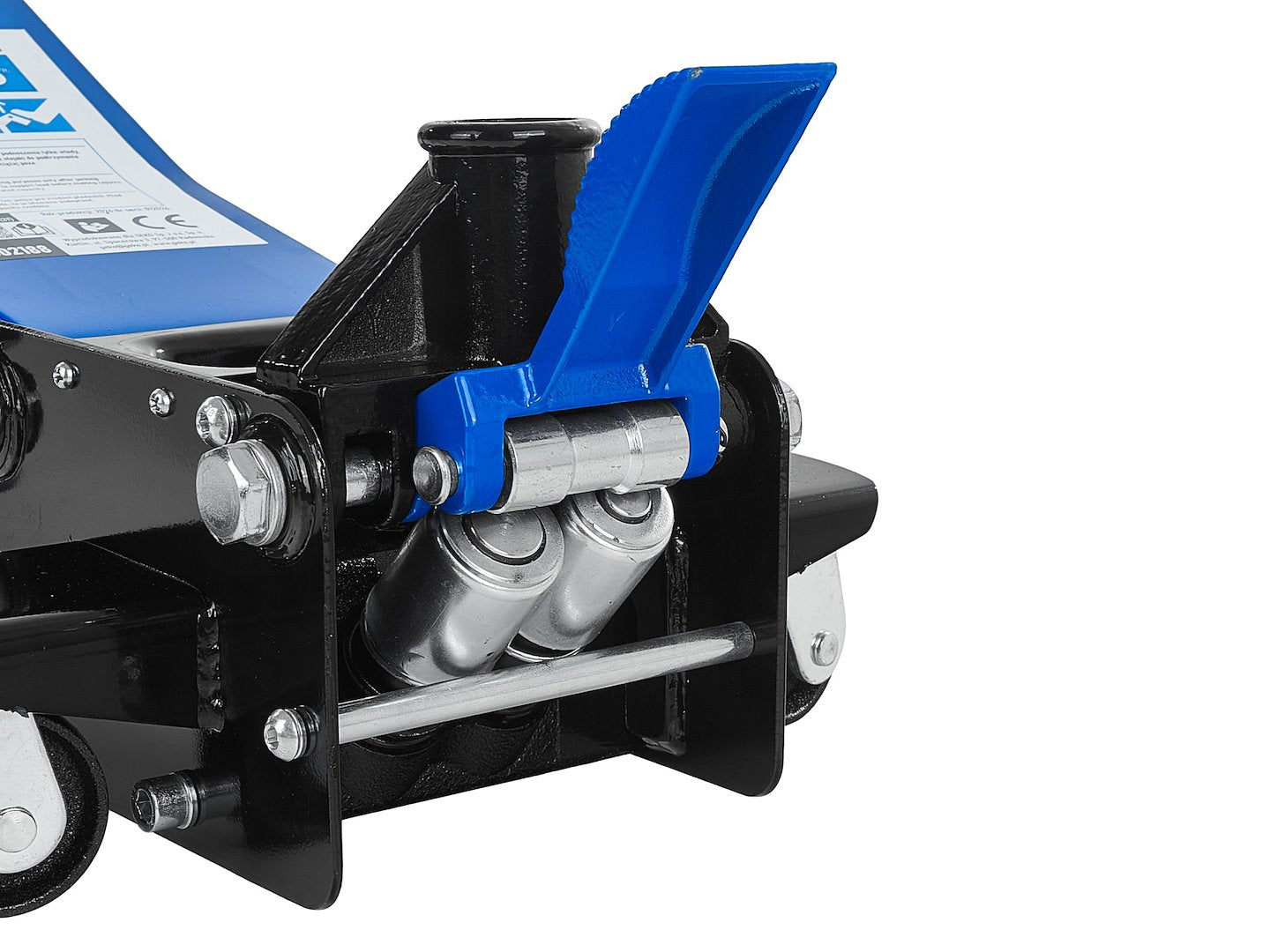 Cric hidraulic tip crocodil cu 2 pistoane si pedala de picior, 75-505mm, 3 T, Geko G02188