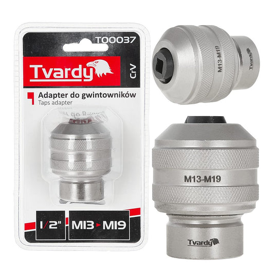Adaptor pentru biti, 1 / 2", M13-M19, Cr-V, Tvardy T00037