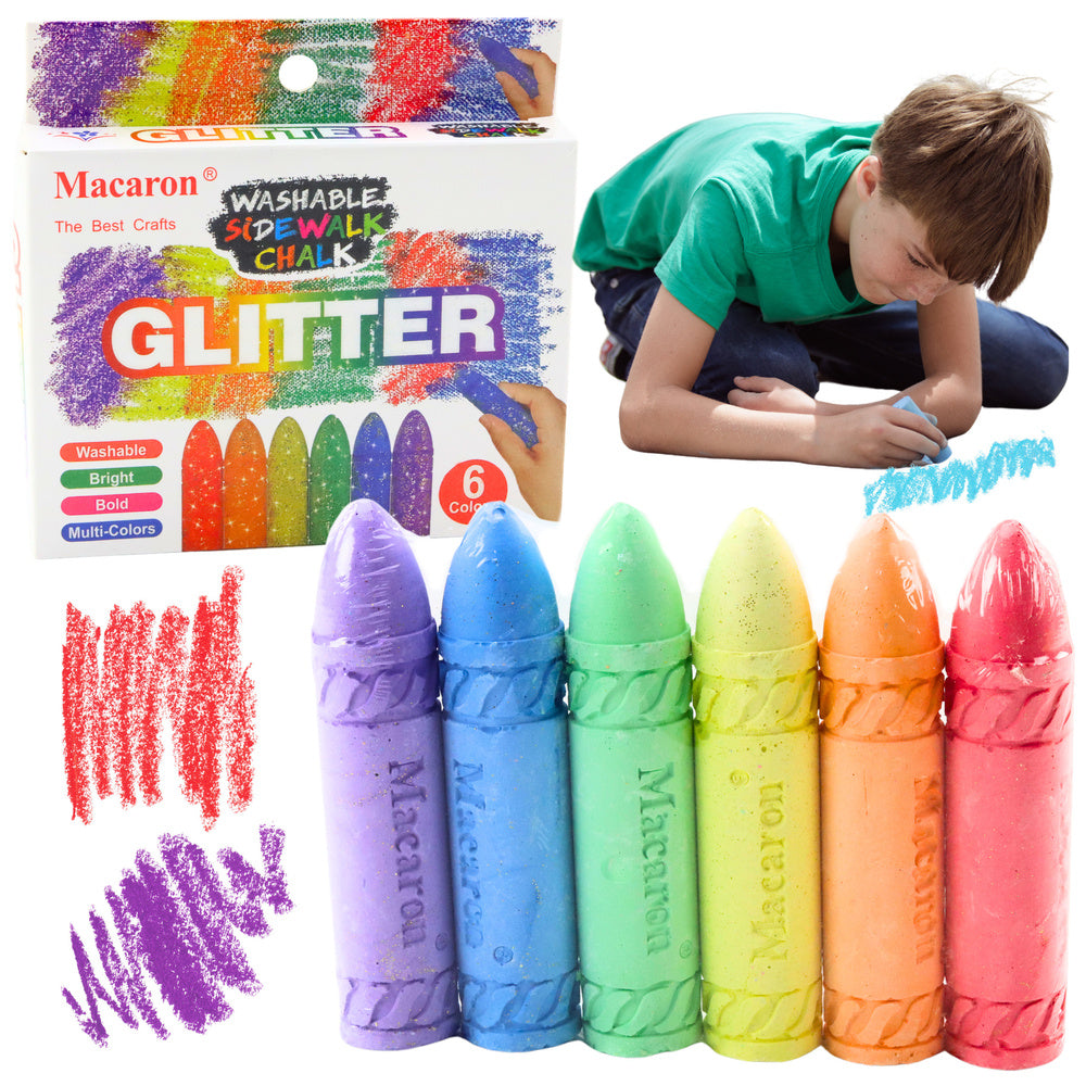 Set creta neon cu sclipici, Lean 21523