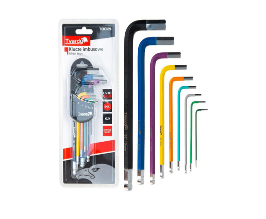Set chei imbus colorate, 1,5-10 mm, 9 bucati, Tvardy T00121