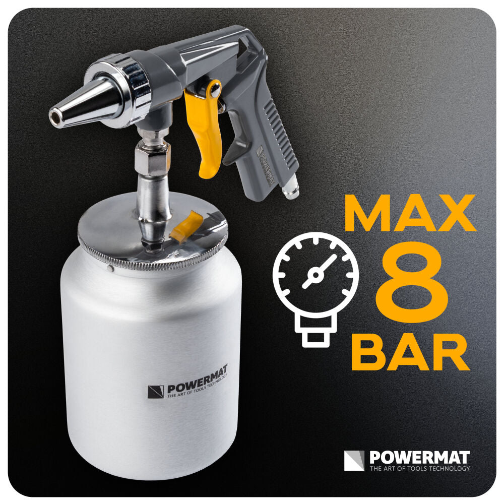 Pistol de sablare PM-PDPI-1T, 160 l / min, Powermat PM1551