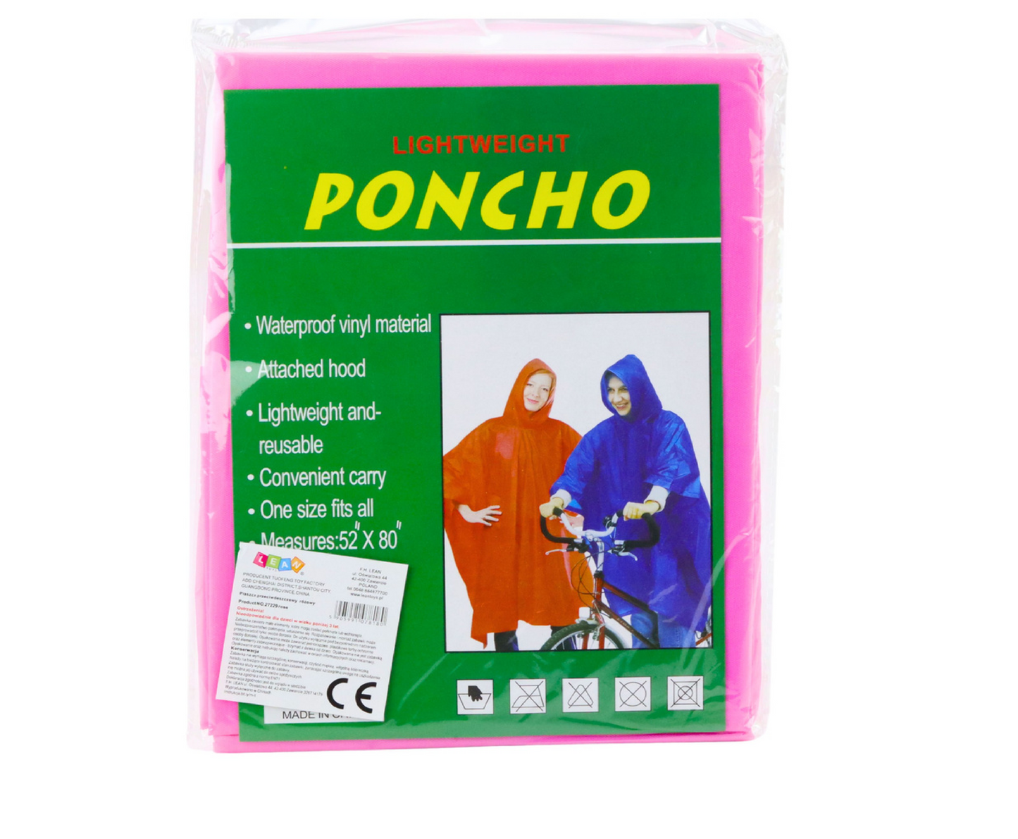 Pelerina pentru ploaie cu gluga, 132 x 203 cm, Lean 27229