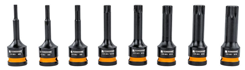 Set chei tubulare de impact PM-ZNU-518T, 8 bucati, Powermat PM1384