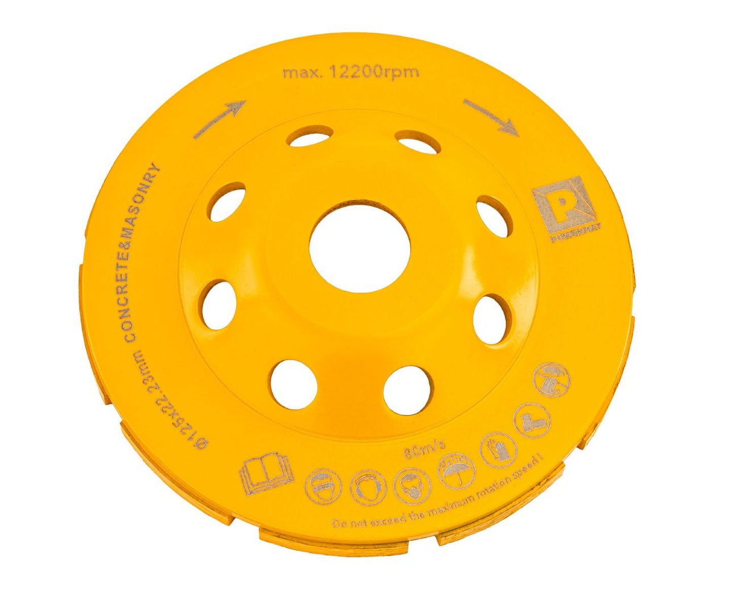 Disc diamantat pentru slefuit PM-DTG-1253T, 125 mm, Powermat PM1419