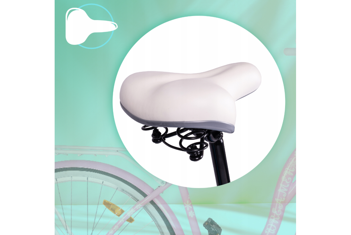 Bicicleta de oras pentru femei cu cos, diametru roata 28", diametru cadru 18", roz lapte, MalTrack 110675