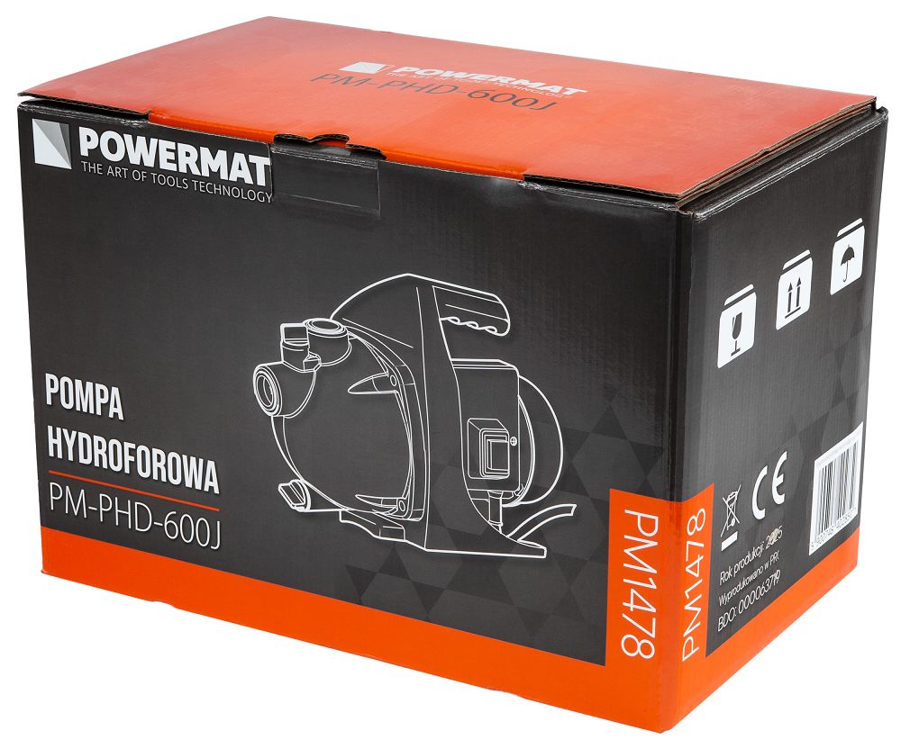 Pompa pentru hidrofor PM-PHD-600J, 600 W, Powermat PM1478