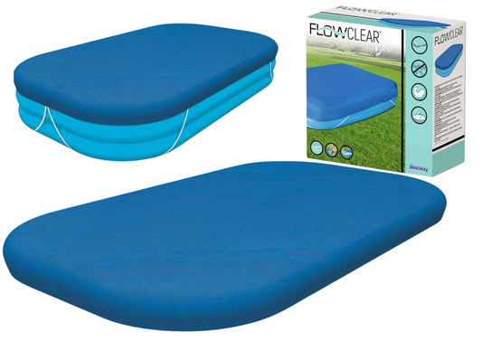 Husa pentru piscina patrata, 305 x 183 cm, albastru, Bestway 21140