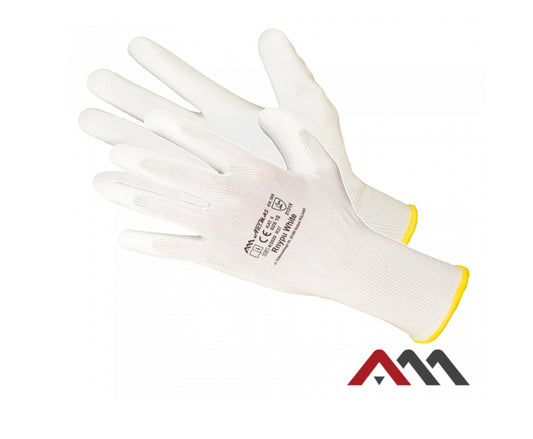 Manusi de protectie Bunting White, alb, marimea XS, Artmas ART721445