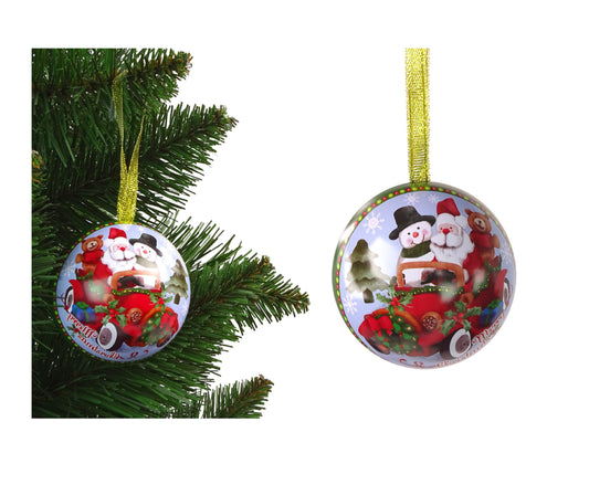 Glob metalic de Craciun, multicolor, 7 cm, Lean 12609